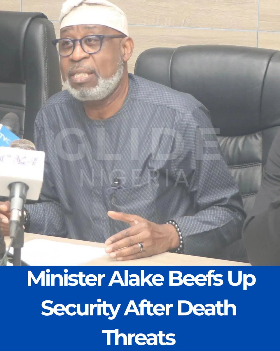 glidenigeria's tweet image. Minister Dele Alake increased his security after receiving death threats from firms whose mining licenses were revoked.

stay updated with @glidenigeria 

#DeleAlake #SolidMinerals #NigeriaNews #GovernmentPolicy #MiningReform #BreakingNews #SecurityUpdate #NaijaPolitics