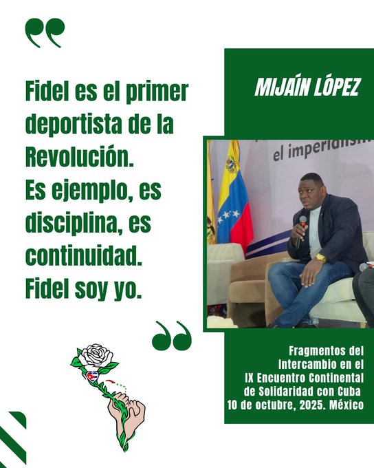 Emotivas las palabras que dedicara nuestro campeón olímpico #MijainLopez a #FidelVive. No hay dudas de que nuestro Comandante, a día de hoy, sigue siendo faroy guía para muchos. #FidelPorSiempre