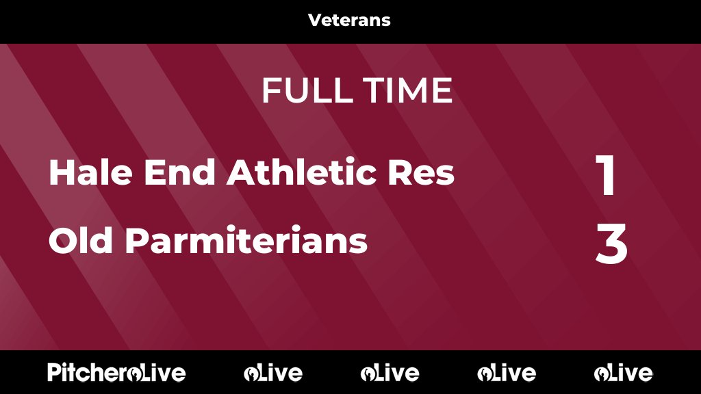 FULL TIME: Hale End Athletic Res 1 - 3 Old Parmiterians
#HALOLD #Pitchero
oldparmiteriansfc.co.uk/teams/238193/m…