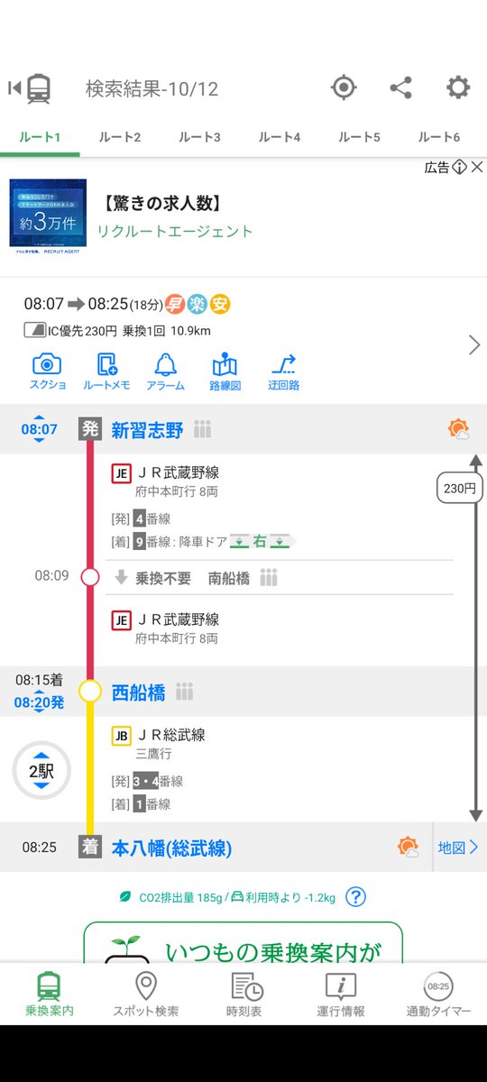 230円で睡眠時間を買うか。178円で節約して6時30分起きか
もちろん後者を選ぶね