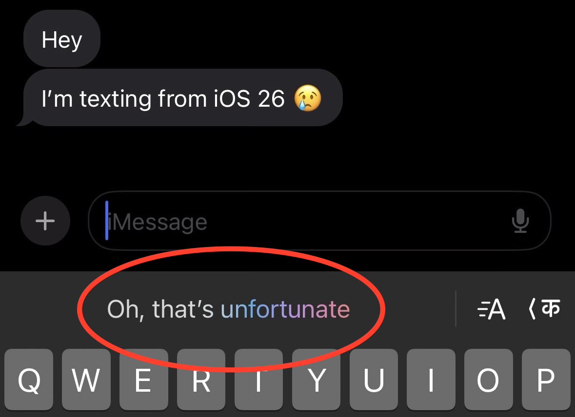 Even Apple Intelligence thinks that iOS 26 is trash. 😭
