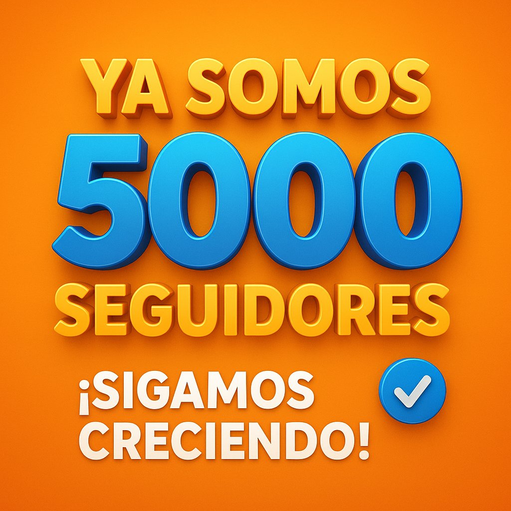heatmusic507's tweet image. 📢¡LLEGAMOS A LOS 5K!🎉
y emprendemos oficialmente nuestro camino a los 10K🏃‍➡️🏃‍♀️‍➡️

Con Calma pero seguro, seguimos Activo Comunidad❤️🔁💬
#SiguemeYTeSigo #SiguemeYTeSigoDeVuelta #Sdv