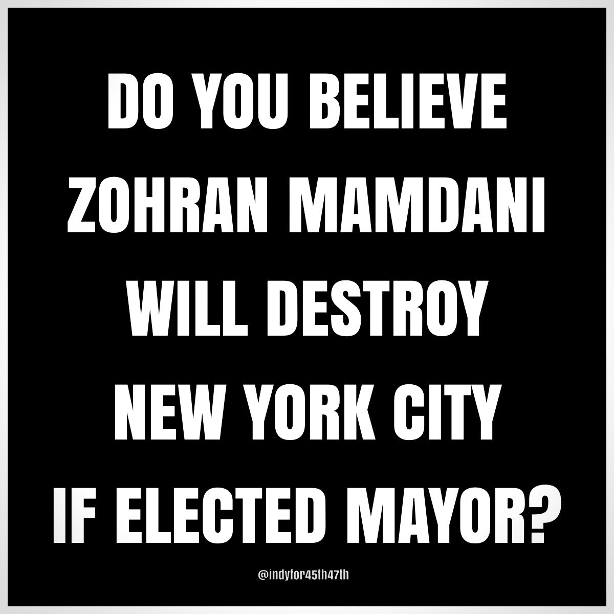 indyfor45th47th's tweet image. Yes or No?