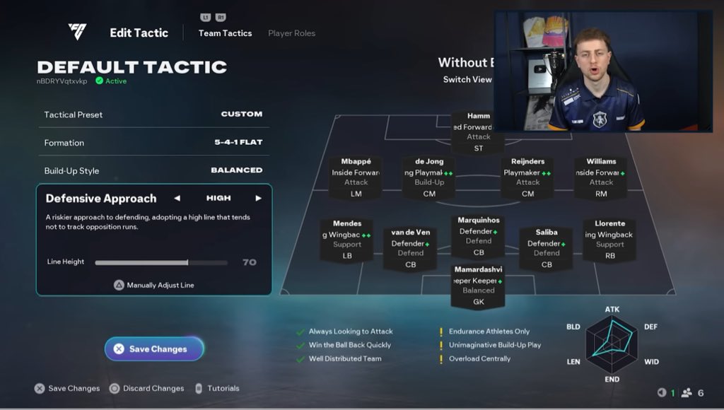 🚨 تيييييم خوليييييت فجججججججرها

التكتيك الاقوووووووووووى في اللعبة 💪

مانو باتشوري يعلن عن خطة 5-4-1 🥇

تكتيك الخمسة دفاع يعووووود من فيفا 23 للي يتذكر 🚧

التكيتك هجومياً تلقى معك عدد  🔥
دفاعيا برضو تلقى معك عدد 🔥

الاعبين ماليين الملعب ما تحس فيه اي فراغ بالملعب مساندة