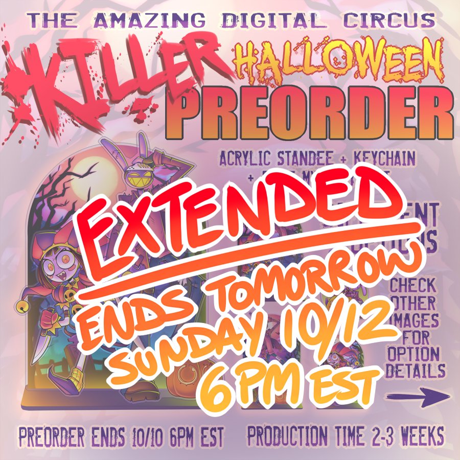 🎃 Bonus Panel for a treat after all! 🎃 

And I extended my Preorder to tomorrow Sunday 10/12 @ 6pm EST! 
lockwayshop.etsy.com/listing/438047…

#TheAmazingDigitalCircus #TADC #Jax #Pomni #funnybunny