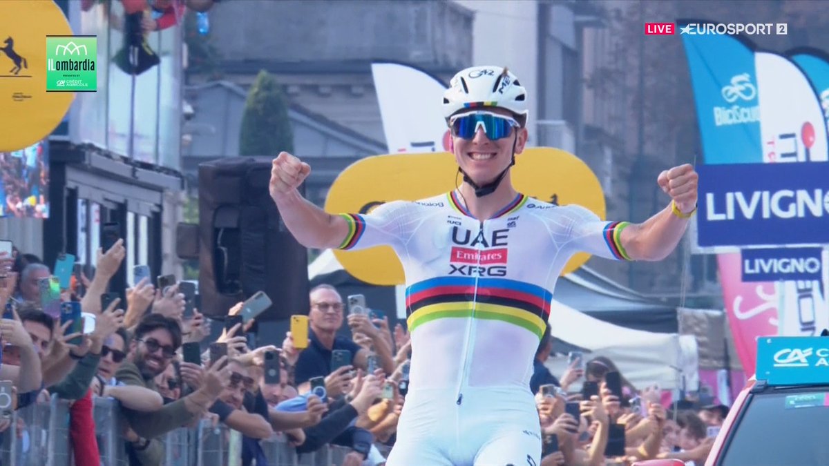 MattuSport's tweet image. #Cyclng #ILombardia 2025 Winner Superstar @TamauPogi #SVN of @TeamEmiratesUAE