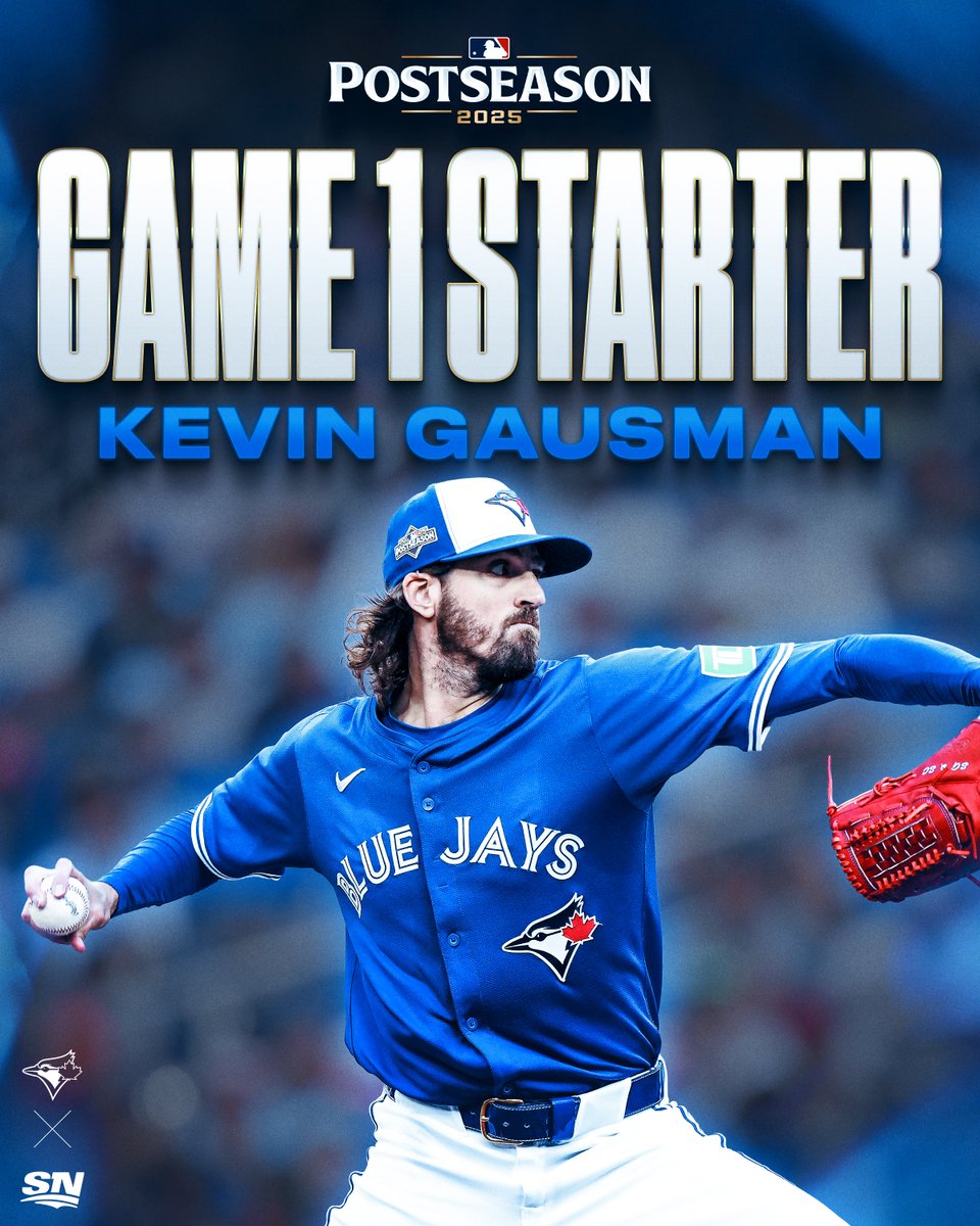 Sportsnet's tweet image. GAUS STARTS IN GAME 1 OF THE ALCS! 🔥