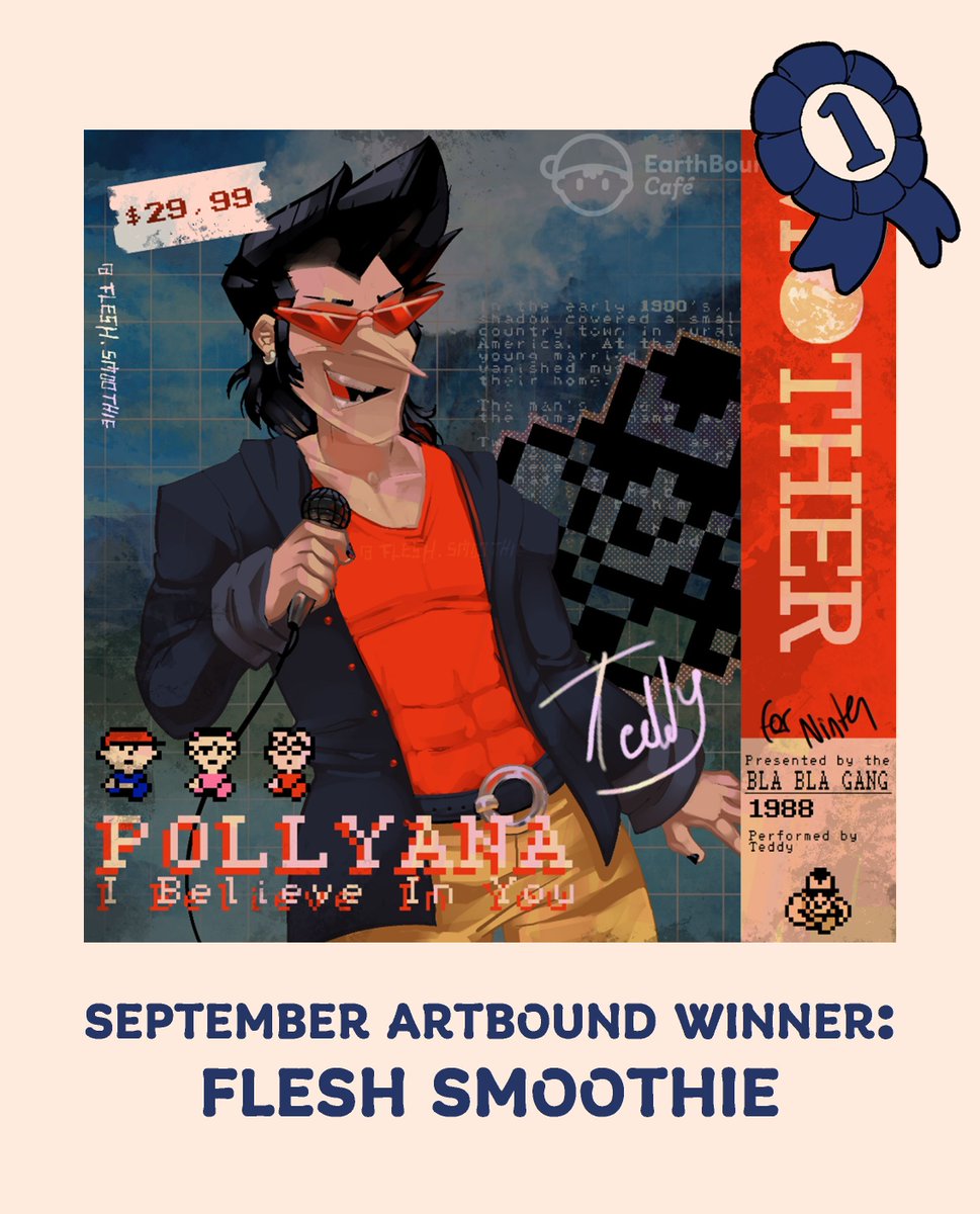 EarthBoundCafe's tweet image. 🎨 Congratulazioni al vincitore di ArtBound di settembre: Flesh.Smoothie
ArtBound 2025 tornerà a novembre, seguiteci e inviate una #fanart a tema EarthBound per partecipare
👉 Form forms.gle/pJpaBsN53xhBh2…

#EarthBound #MOTHER2 #MOTHER3 #artcontest #rpg #NintendoSwitch #マザー2