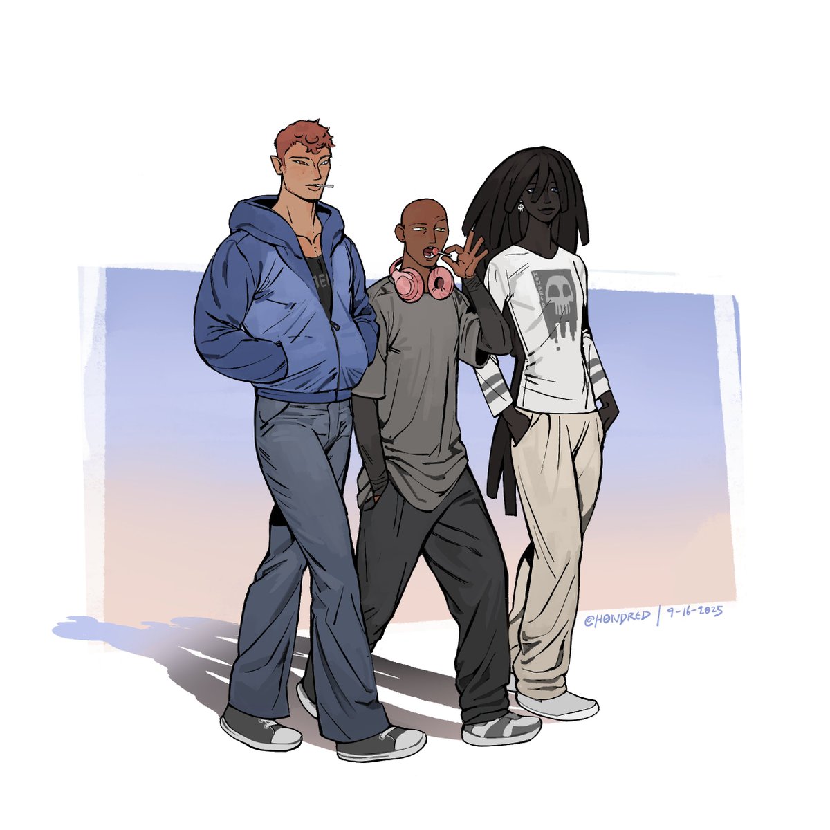 Some #Oc work I did a bit ago. I was reading a lot of funny comics so I was reminded of these guys!
This is Malcom, Ken, and Kenny.
#ocart #ocs