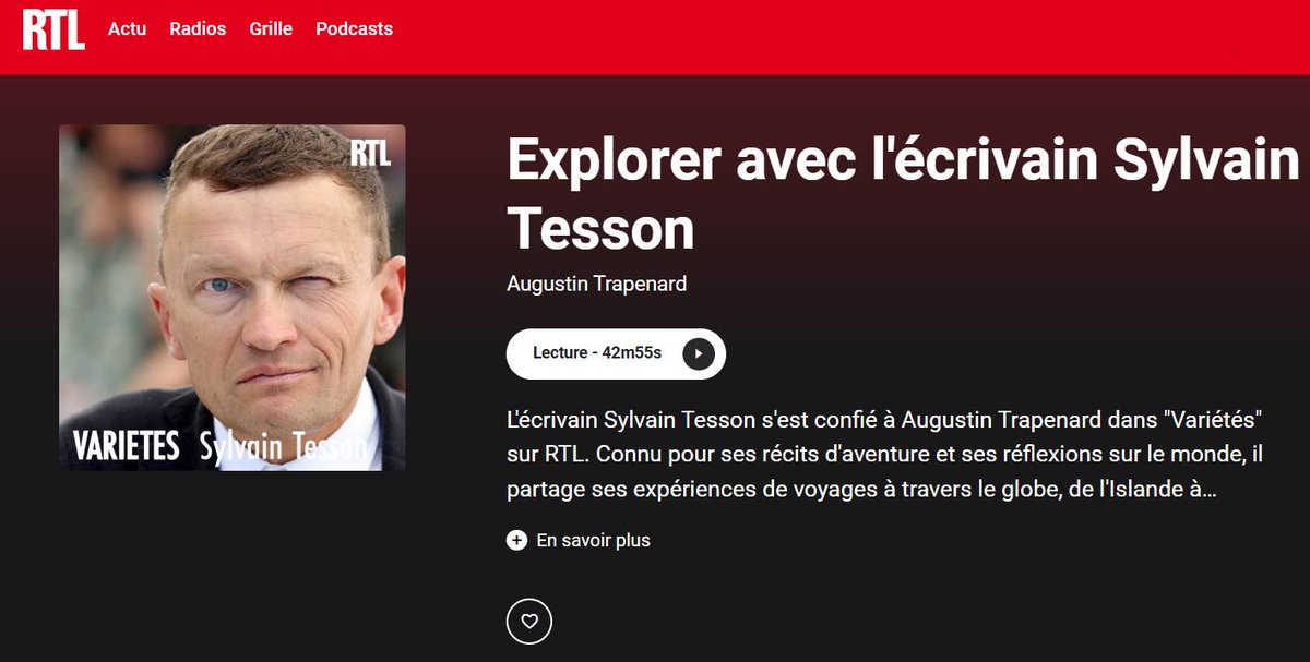_JeanSeb_'s tweet photo. Pour ceux qui n'ont pu suivre l'échange passionnant entre @ATrapenard et Sylvain #Tesson sur @RTLFrance ce jour, il est disponible en replay ici :
▶️https://t.co/514UYNdiX5 https://t.co/CbvU4ac5Sa