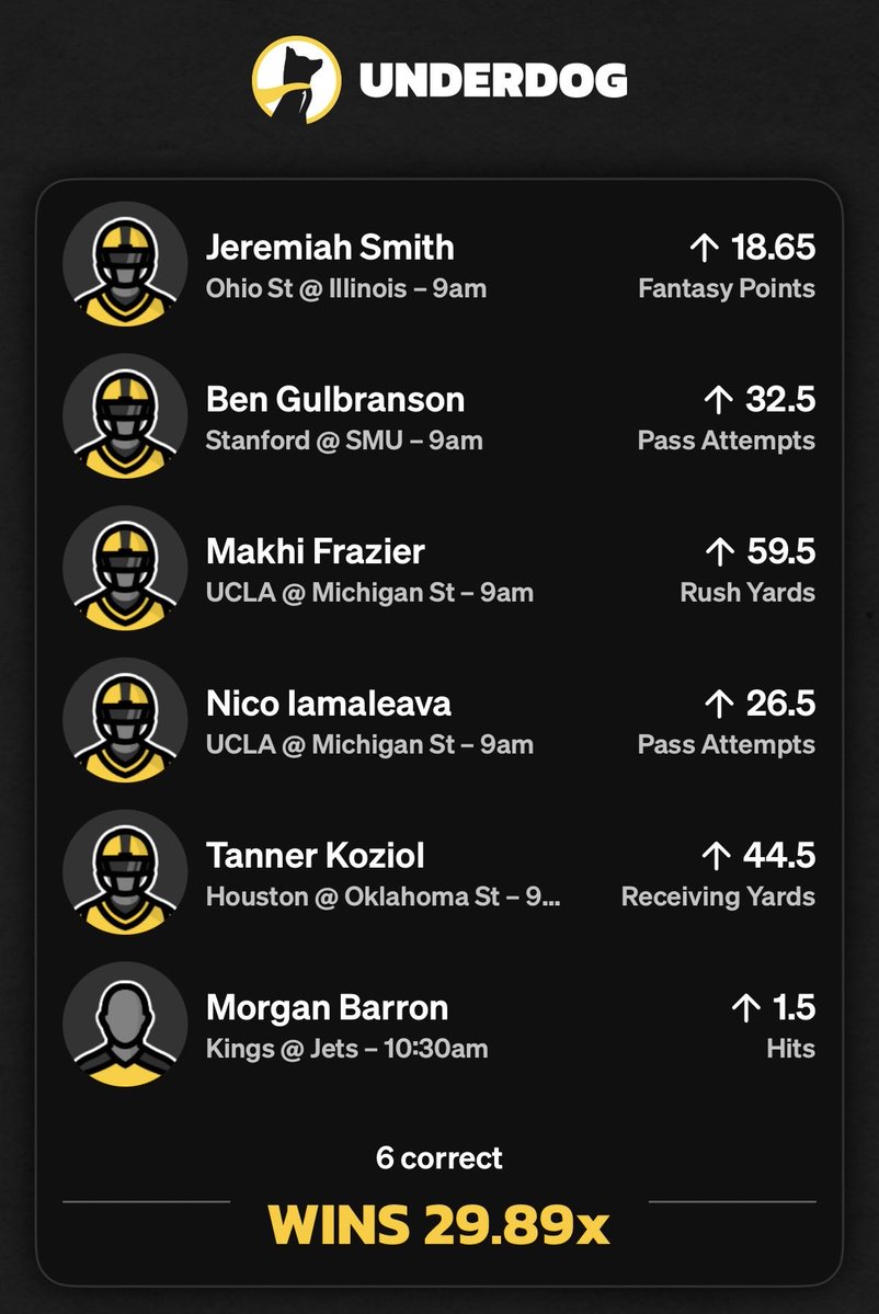 RxchOffProps's tweet image. NHL POTD + 5 MAN CFB = 30x BANGA 🔥

Sign up with promo code &quot;RXCH&quot; to claim your Free Pick + First Time Deposit offer up to $1,000 in bonus cash! You also receive $100 once you play $5 in entries ! CANT BEAT THAT

bit.ly/RxchUD

#GamblingX #PrizePicks #Prizepicksnba…