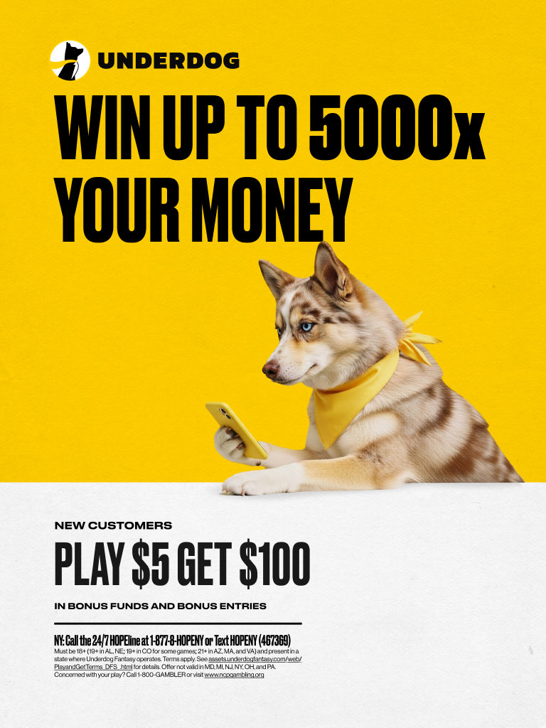 RxchOffProps's tweet image. NHL POTD + 5 MAN CFB = 30x BANGA 🔥

Sign up with promo code &quot;RXCH&quot; to claim your Free Pick + First Time Deposit offer up to $1,000 in bonus cash! You also receive $100 once you play $5 in entries ! CANT BEAT THAT

bit.ly/RxchUD

#GamblingX #PrizePicks #Prizepicksnba…