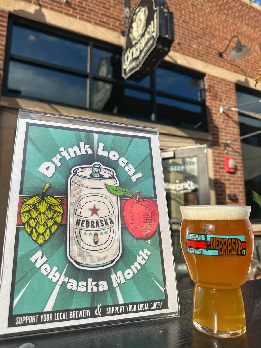 𝐃𝐫𝐢𝐧𝐤 𝐋𝐨𝐜𝐚𝐥 this month – Nebraska style! 🌽🍺

Stop by for a limited-edition <a href="/nebraskabrewers/">Nebraska Craft Brewers Guild</a> pint glass and your first pour for $10, while they last. Cheers to Nebraska craft beer!

#SupportLocal | #DrinkLocal | #DrinkBrickway