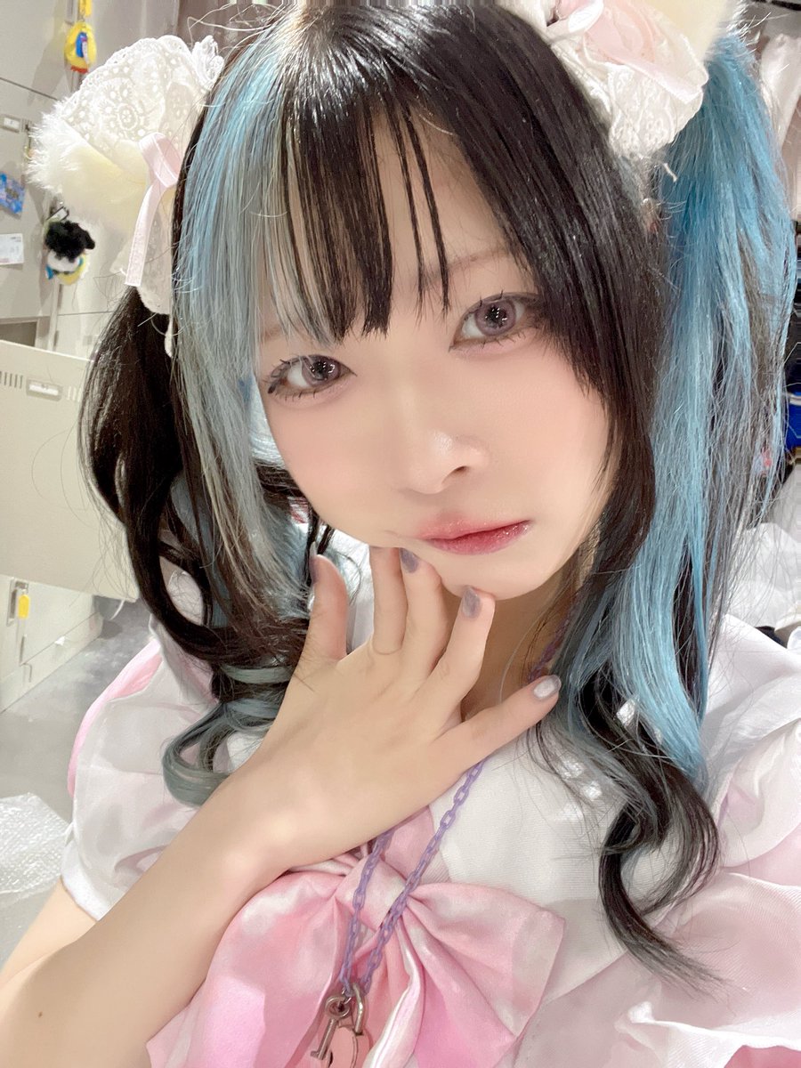 ピンクかったけど青かった🩷💙多分すぐ色落ちしちゃうー！