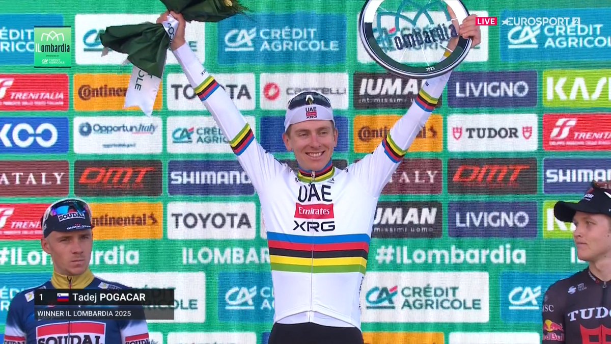 MattuSport's tweet image. #Cyclng #ILombardia 2025 Winner Superstar @TamauPogi #SVN of @TeamEmiratesUAE