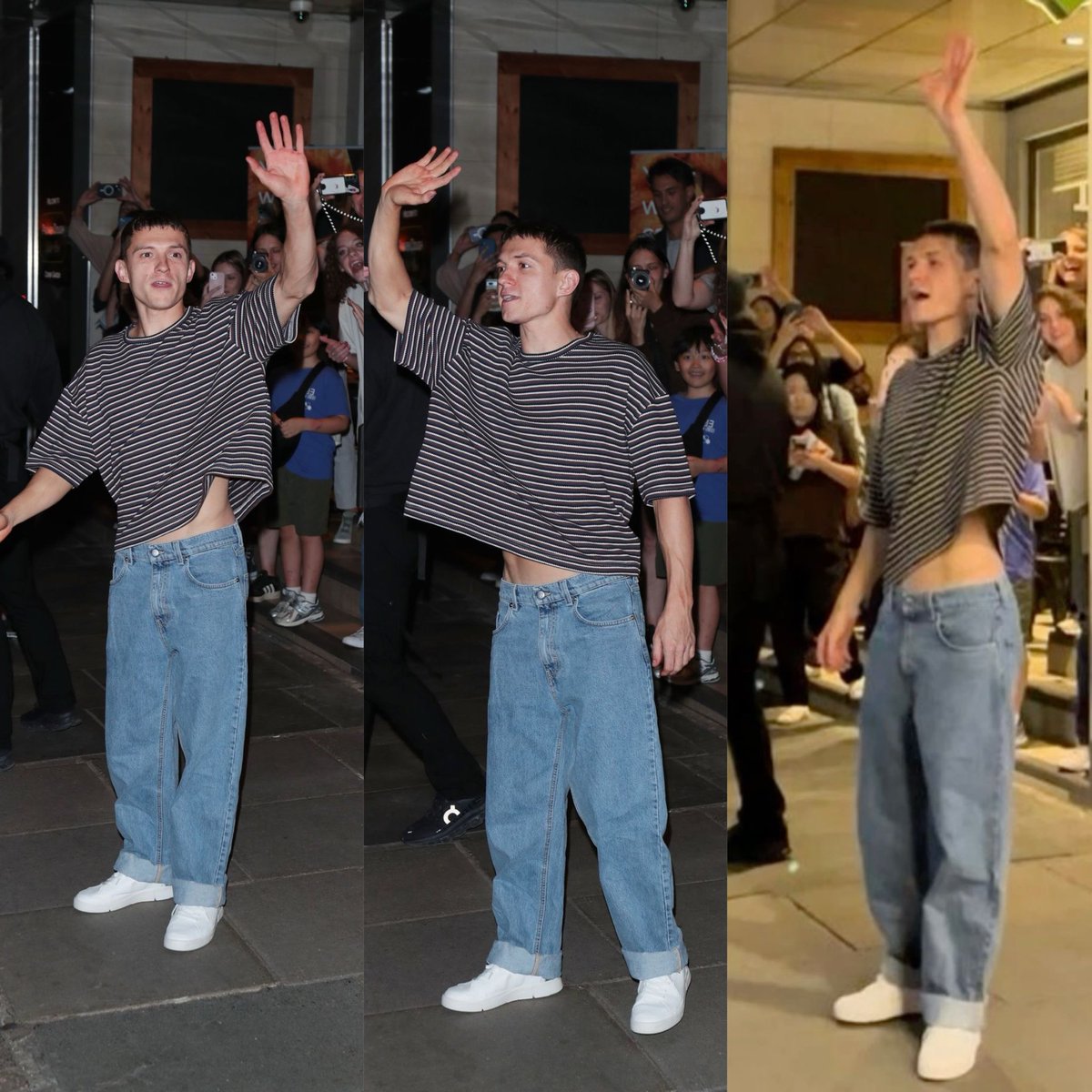 it’s just a man and his cropped shirt