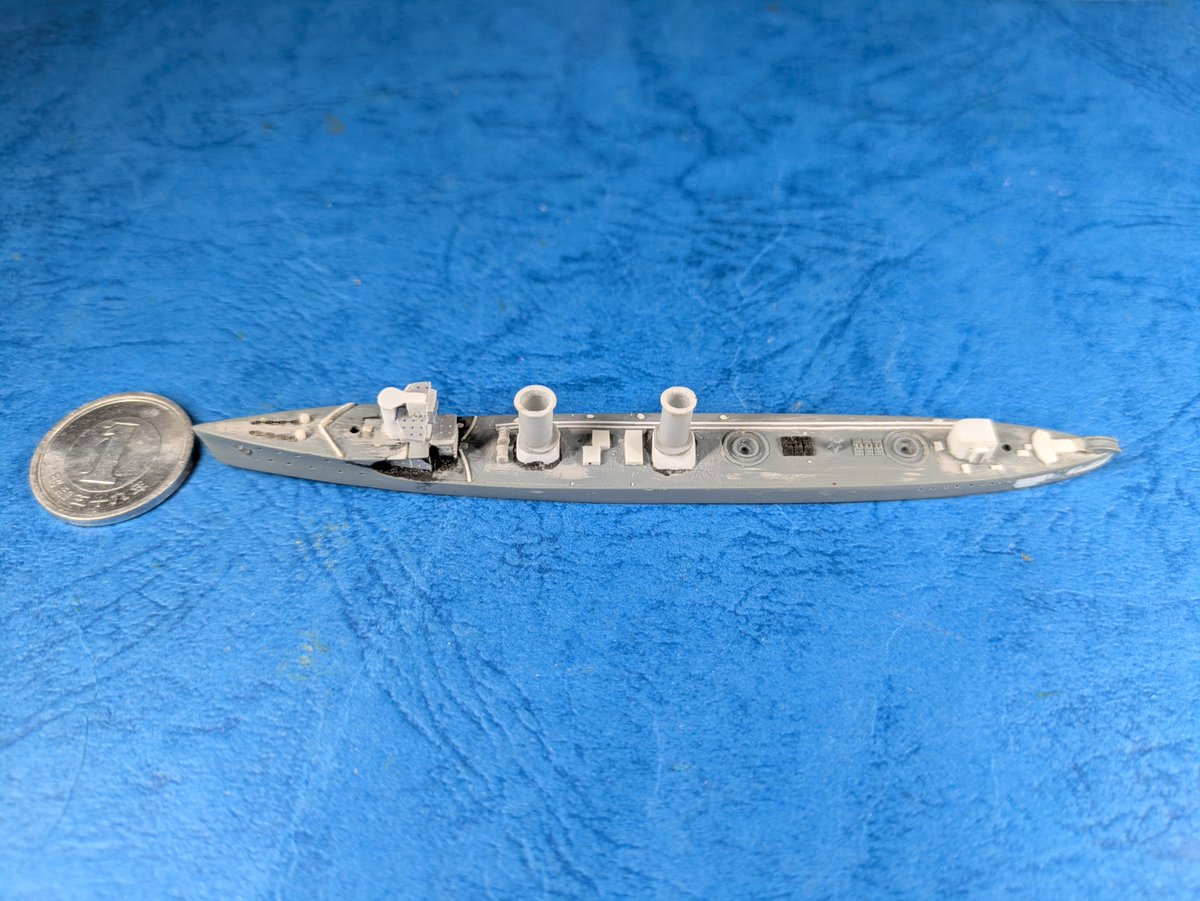 yamapanski's tweet photo. #模型 #スケールモデル #プラモデル #軍艦 #艦船 #船 #艦艇 #ウォーターライン 1/700  #Flyhawk #改造 #ドイツ #海軍 #大型水雷艇 #G39 、作成中。
艦橋を構築しました。
ようやく艦型が見えて来た感じです。 https://t.co/QxfOMzeQEa