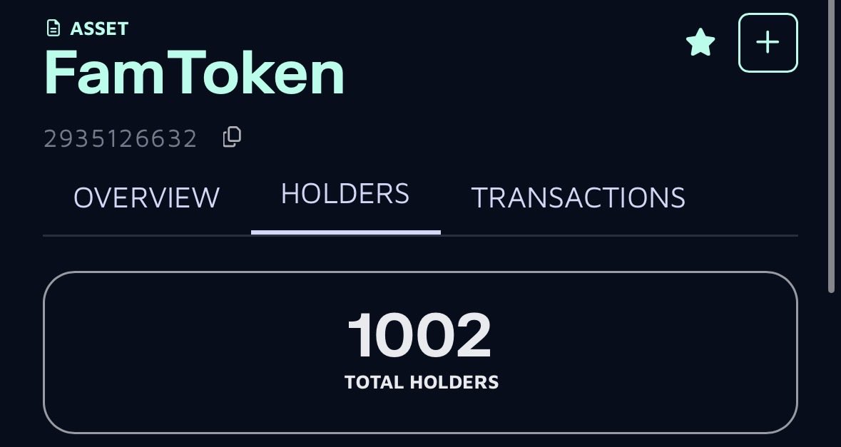famversedotxyz's tweet image. 🔥 1,000+ HOLDERS. WE DID IT. 🔥

The FamVerse just hit four digits — 1,002 $FAM holders strong! 💜
Massive love to everyone who believed, minted, LP’d, burned, flexed, or just vibed with us through every weird, beautiful step.

You didn’t just buy a token — you helped build a…