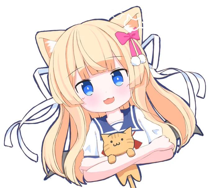 おたおめ!のかーばんくるさんお絵描き! 最近いろんなところで見かけるちゃとらを添えて