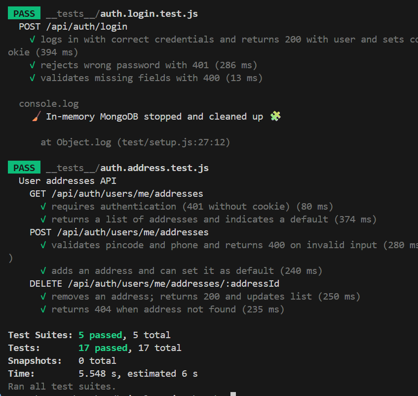 pal_sunal's tweet image. 🚀 Kicked off my final project today!
Auth service ✅ — built fully with a test-driven  approach.
Loving how writing tests first makes everything cleaner &amp;amp; more reliable. 💻🔥
@sheryians_ ,@harshbhaiyaa ,@sarthacksharma ,@ankurdotio 
#TDD #NodeJS #Backend