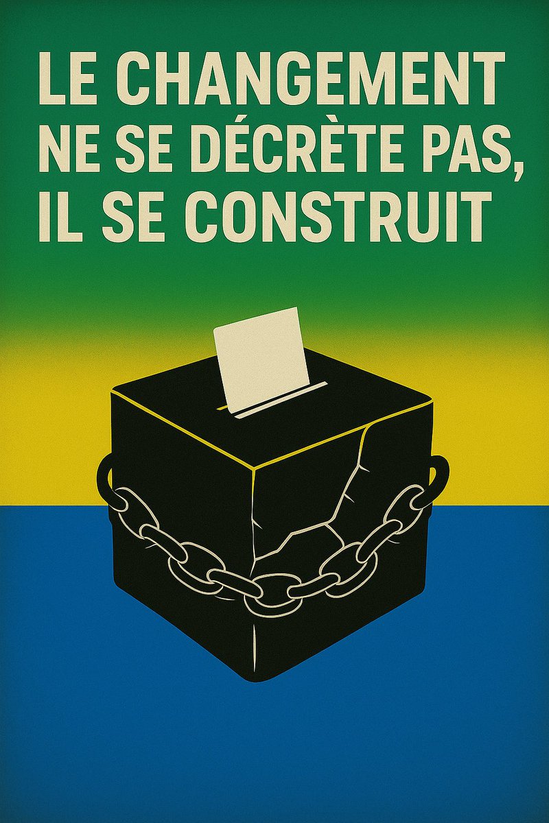 Oreti241's tweet photo. Le changement ne se décrète pas, il se construit. 🇬🇦

Alors que les #Gabonais se rendent aux urnes pour le #secondtour des #législatives, il est temps de réfléchir à ce que signifie vraiment le mot “changement”. https://t.co/reoy8hdjCj