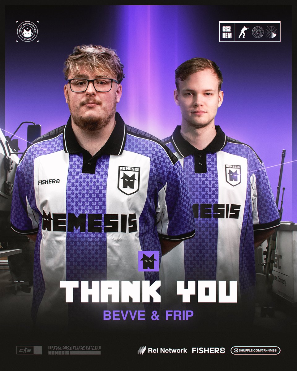 nmss_gg's tweet image. Thank you @bevvexyz and @FripCS 💜

You’ll always be part of where it all began for Nemesis CS2. Good luck on your next chapter! 

#WeAreNem