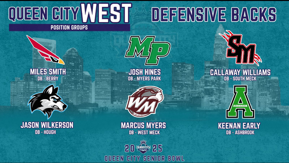 Very grateful to be selected to be apart of the 2026 Queen City Senior Bowl!!