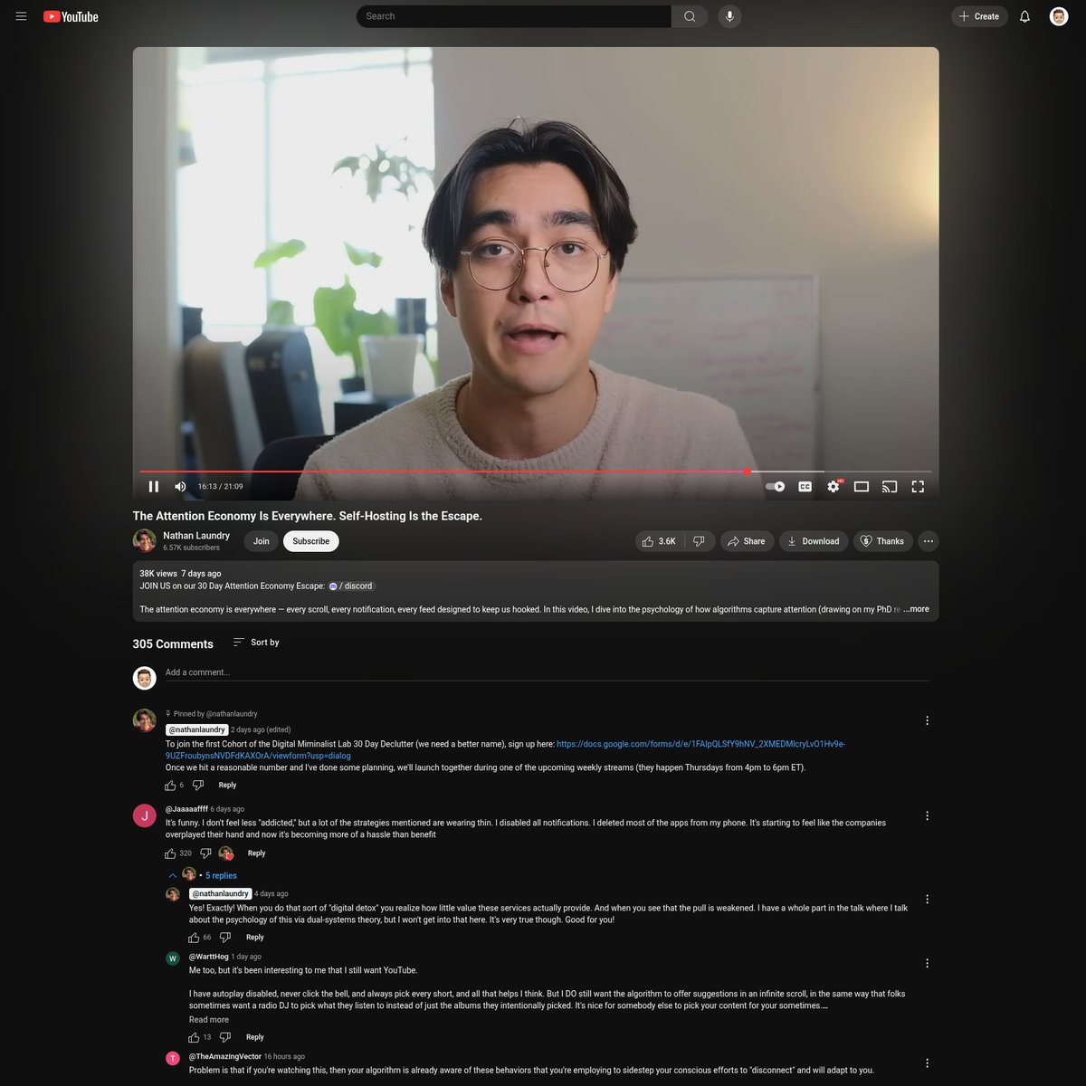 beautiful youtube UI