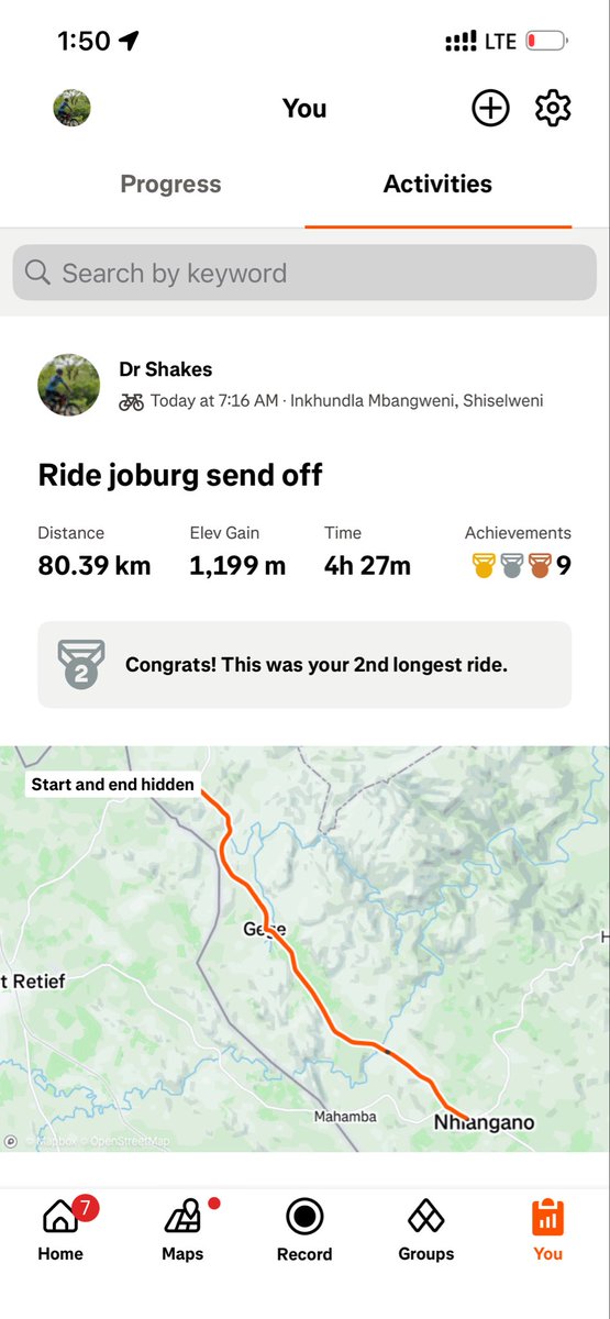 DrShakes_SD's tweet photo. Today @KsekhayaCycling  hosted @RideJoburg send off ride. It wasn’t easy but it was worth it https://t.co/Yo3K3BQES2