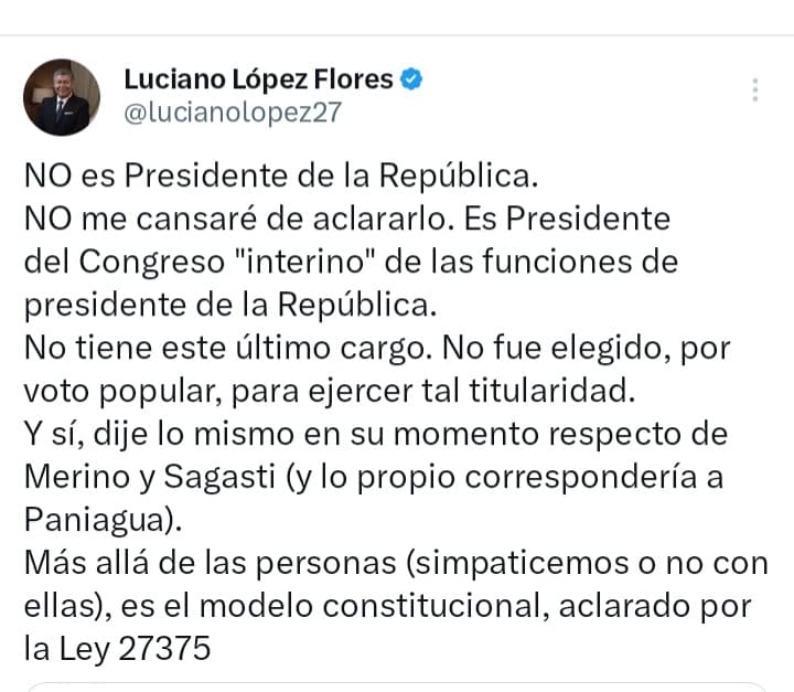 JUlIOSCHIAPPAP's tweet image. Muy pertinente aclaracion de brillante abogado constitucionaliata Luciano Lopez. &quot;Chihuahua&quot; es solo interino.