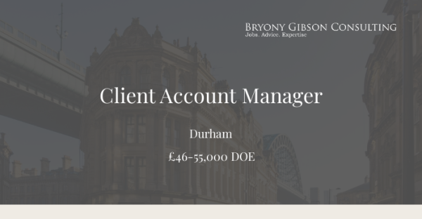 New role! Client Account Manager, £46-55,000 DOE - #Durham. paiger.link/1243579173