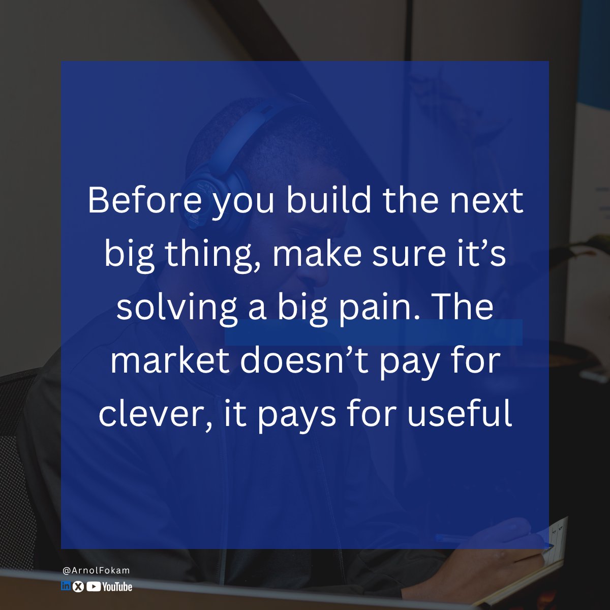 ArnolFokam's tweet image. You don’t need a groundbreaking idea.
You need a problem that truly hurts and a solution that truly helps.
#AI #Entrepreneurship #ProductDesign
