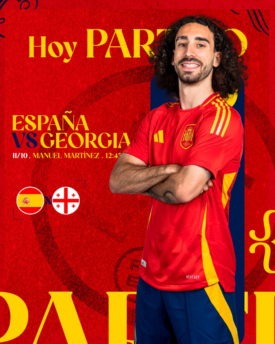 JorgeRaulPaz's tweet image. 🙌 ¡DÍA DE PARTIDO! 🙌
España 🇪🇸 🆚Georgia 🇬🇪

🕰️ 12:45 GMT
🏟️ Estadio Manuel Martínez Valero
#️⃣ #EuropeanQualifiers #CopaMundialFIFA
👉#ESPGEO