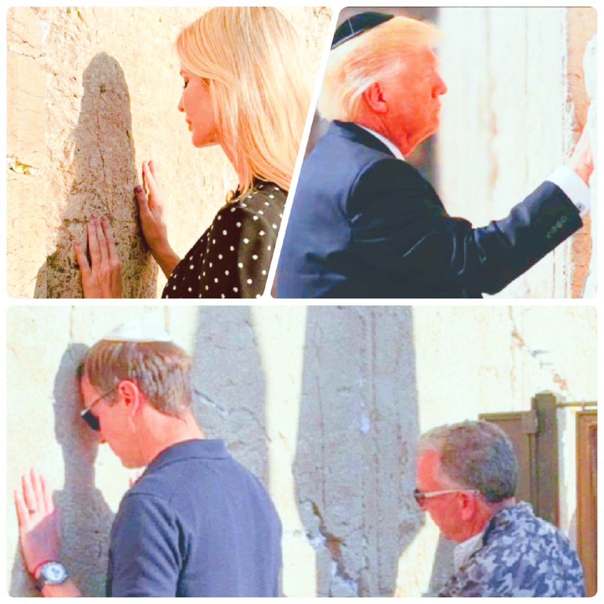 ترامب+ إيفانكا+ كوشنر+ويتكوف في خشوع أمام حائط البراق" المبكى"، صهاينة حتّى النخاع.
#الكيان_الصهيوني_إرهابي_توسّعي