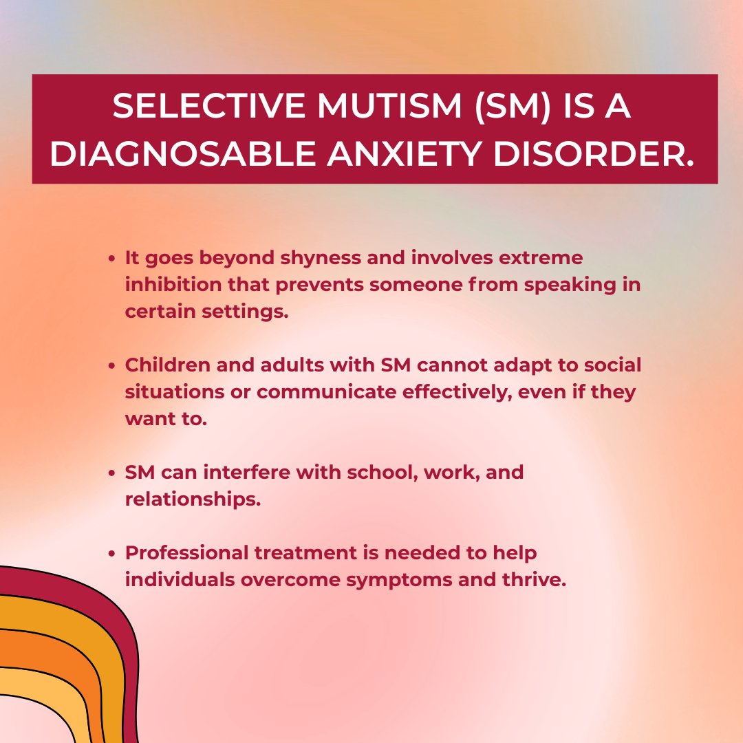 FindTheirVoices's tweet photo. Shyness and Selective Mutism may look similar on the surface, but they are not the same. Shyness is a personality trait, while SM is an anxiety disorder that requires treatment and support.
Swipe through to learn the key differences ➡️ https://t.co/n0XzLiCvq5