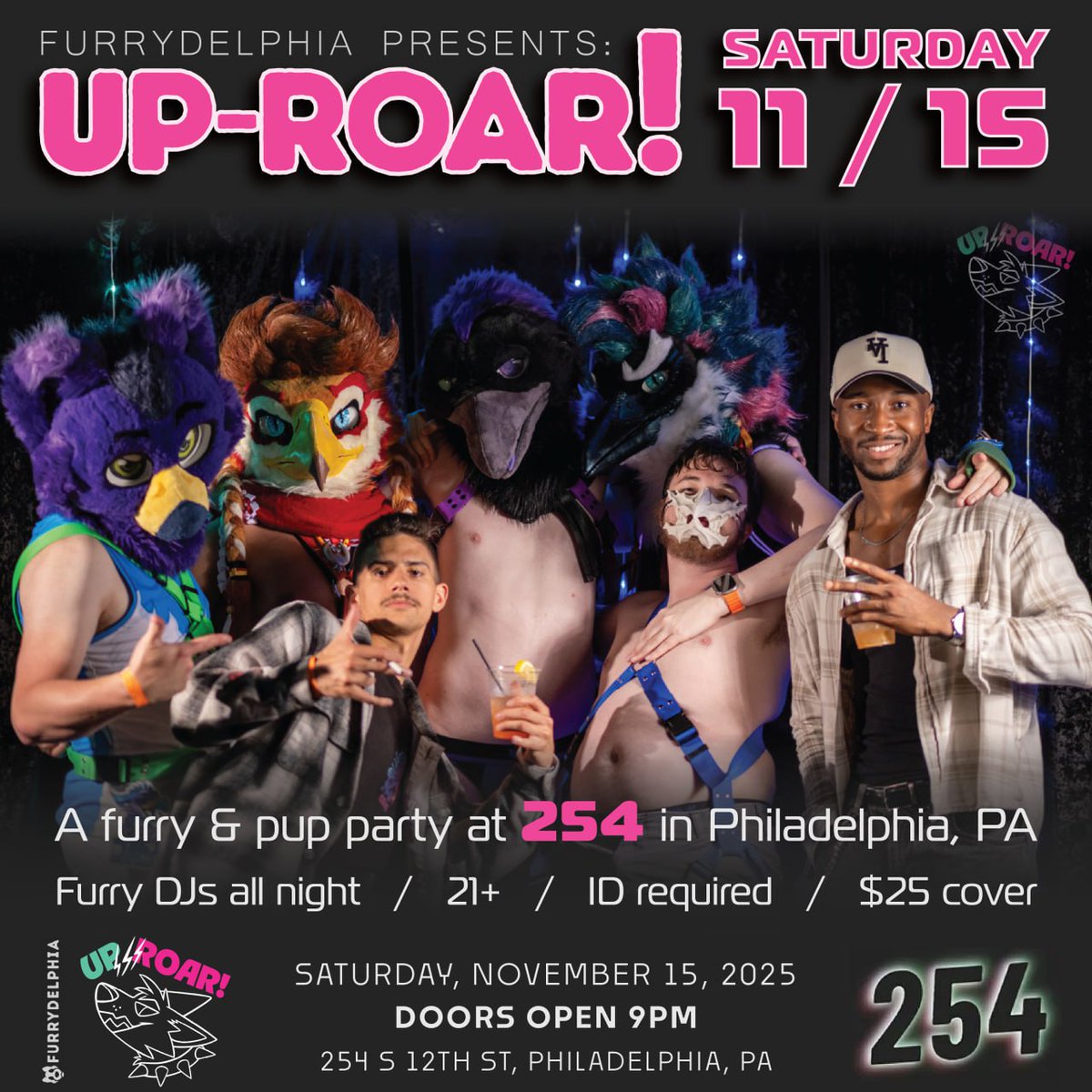 🪩 you asked, we listened. actually, we would have done this anyway - even if you didn't ask. up-roar is back, november 15th, at 254 in philadelphia.

👉 21+ to enter, $25 at the door to attend. doors open 9pm.