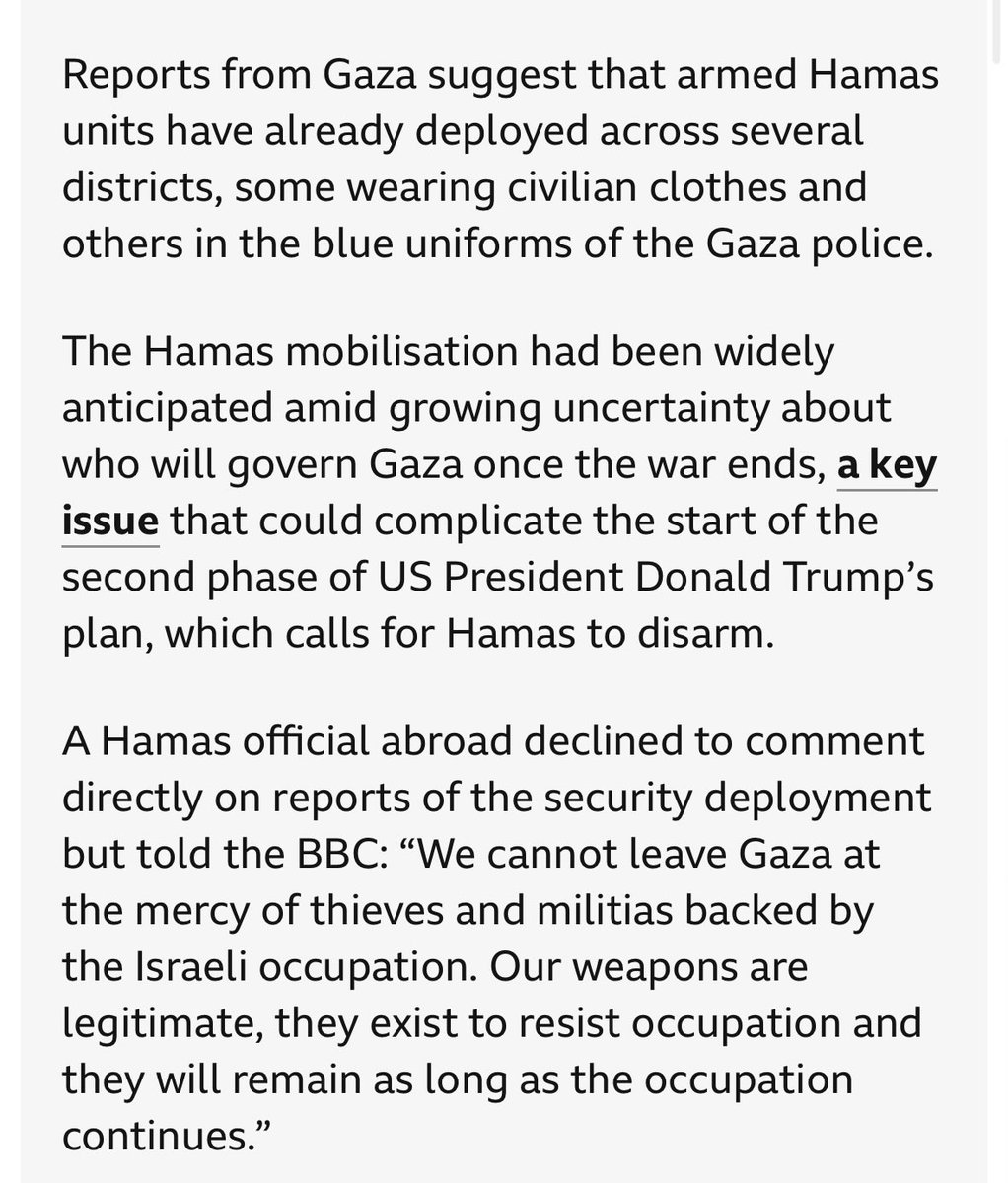 AdHaque110's tweet image. Alarming: Hamas has ordered a general mobilization "to cleanse Gaza of outlaws and collaborators with Israel."
As the de facto authority in Gaza, Hamas must refrain from extrajudicial executions.
States must insist on a rapid transfer of law enforcement to the PA.