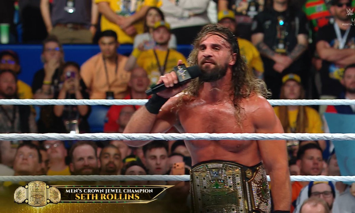 HMWPodcast's tweet image. سيث رولنز 🗣️
.
.
إنه شعور أفضل مما يمكن لأي منكم أن يتخيله 

#WWECrownJewel