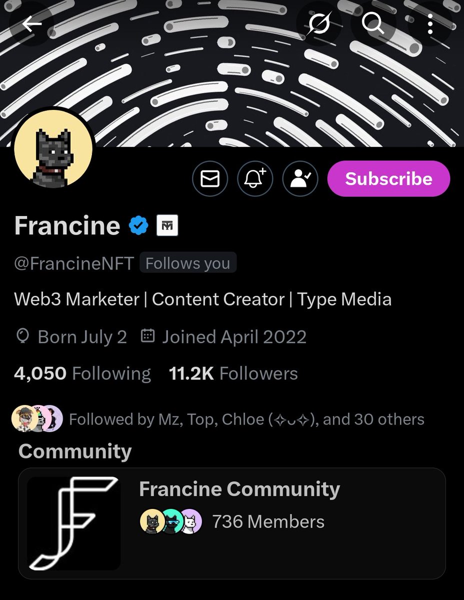 manny_wealth's tweet image. Thank you @FrancineNFT for the following. Such a great lady 💖