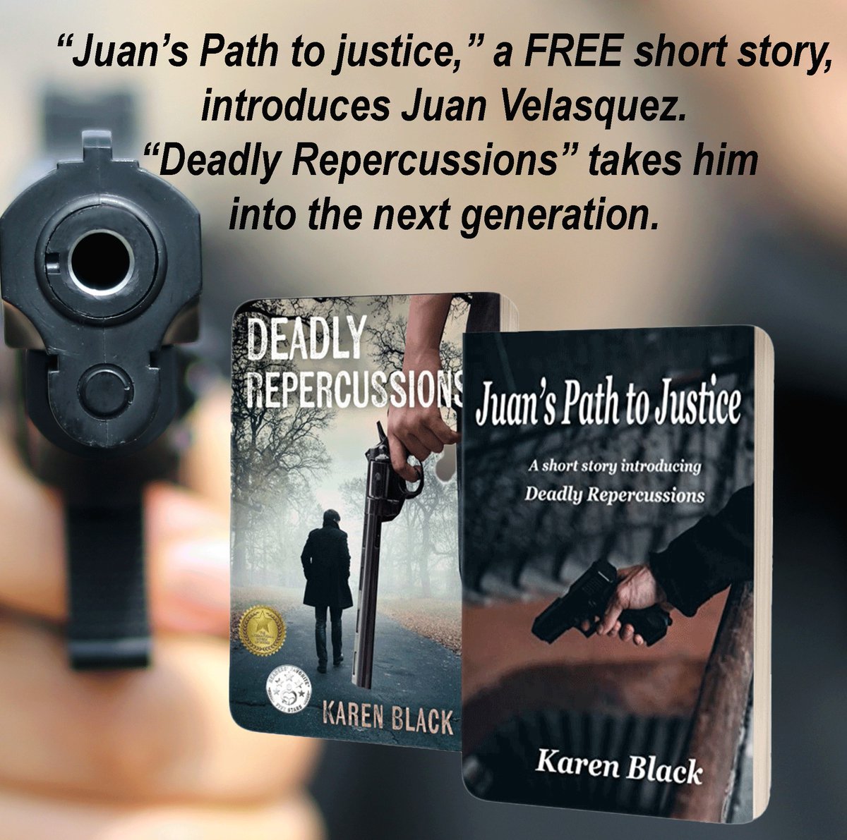 KarensStories's tweet image. This FREE short story, by Karen Black, introduces Juan Velasquez &amp;amp; takes him from the gang-controlled streets of Mexico to a new direction, where crime is part of life, but the law of justice is sacred. #IARTG amzn.to/42dty0l