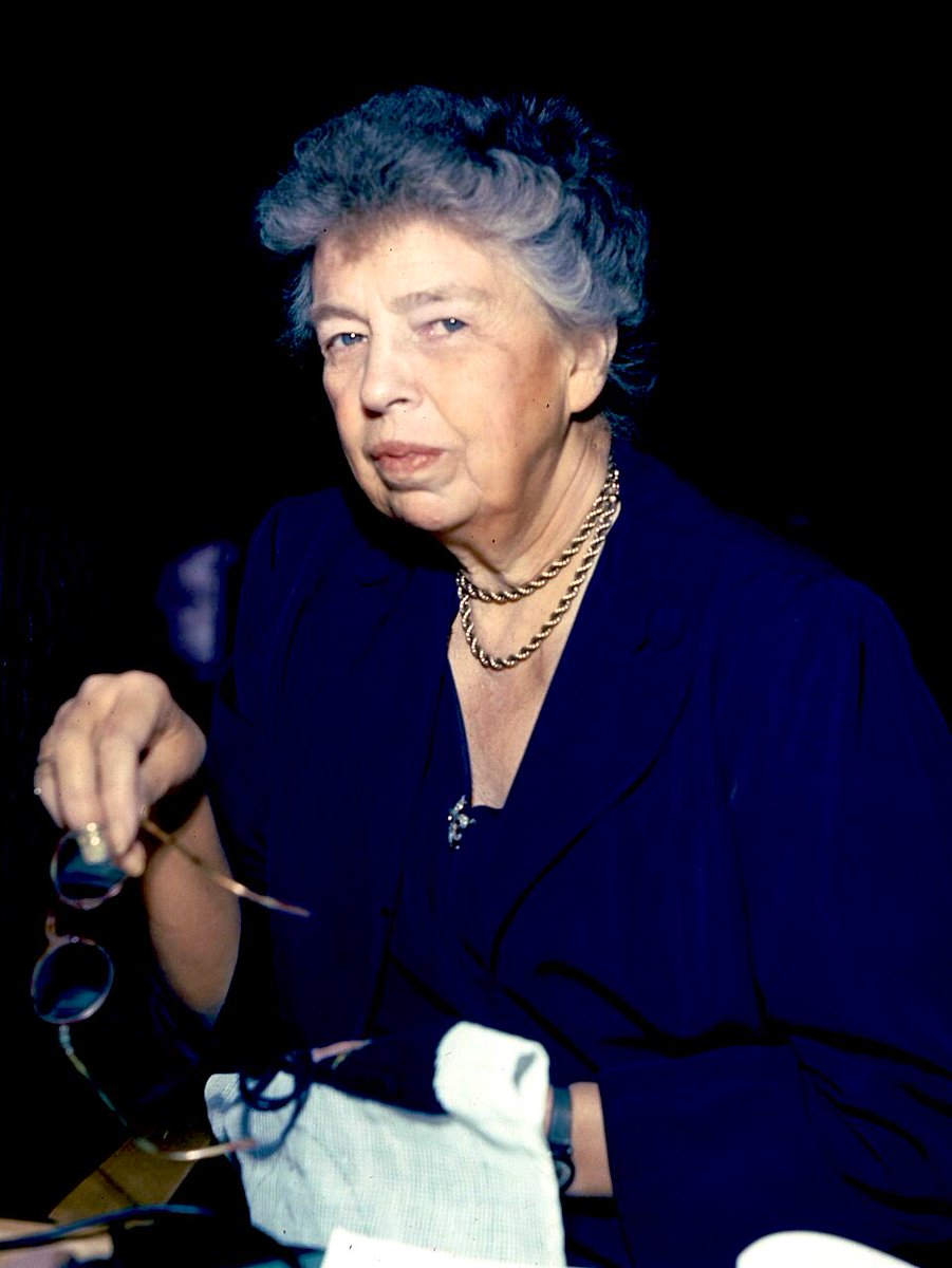 Happy birthday to the late Eleanor Roosevelt. A true icon in America, she was absolutely essential in helping guide this country through WWII as her husband was sick. 

Anna Eleanor Roosevelt 
1884-1962