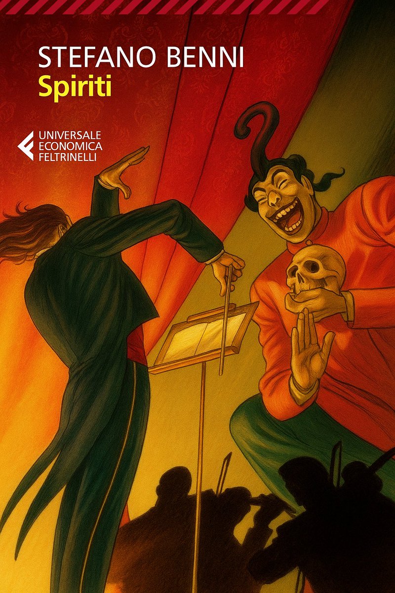 11) Un’epopea surreale dove “presenze”, divinità pop e guerrieri del caos sfidano l’ordine globale e lo spettacolo del potere. Satira, musica e follia in una danza tra distruzione e rinascita (o forse no). 𝘚𝘱𝘪𝘳𝘪𝘵𝘪 di Stefano Benni: un libro diverso dal solito e pungente.