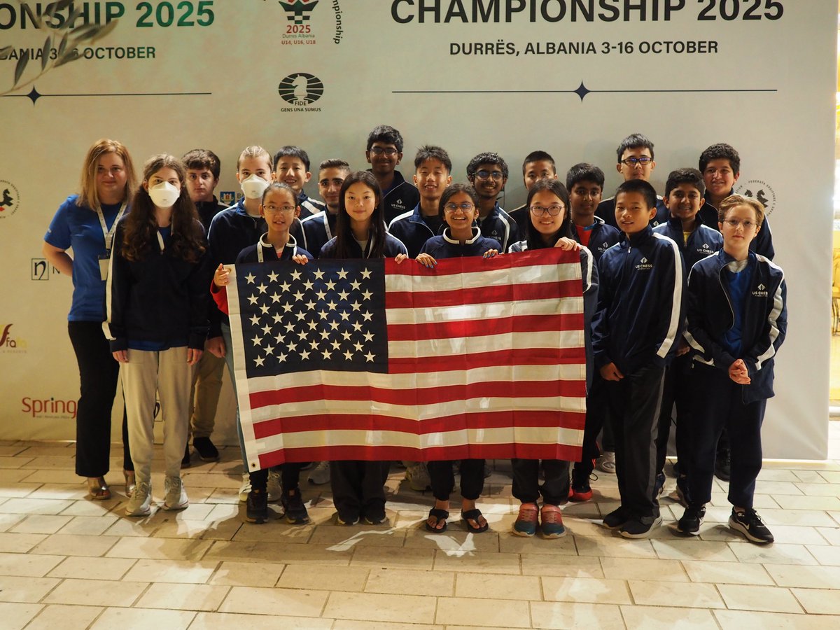 USChess's tweet image. On behalf of US Chess, we would like to wish everyone a happy #NationalChessDay and, to the 22 players from the USA Delegation to the @FIDE_chess World Youth Championship, finish strong these last few rounds!
Photos c Xin Qui. Follow the tournament here:
chess.com/events/info/20…