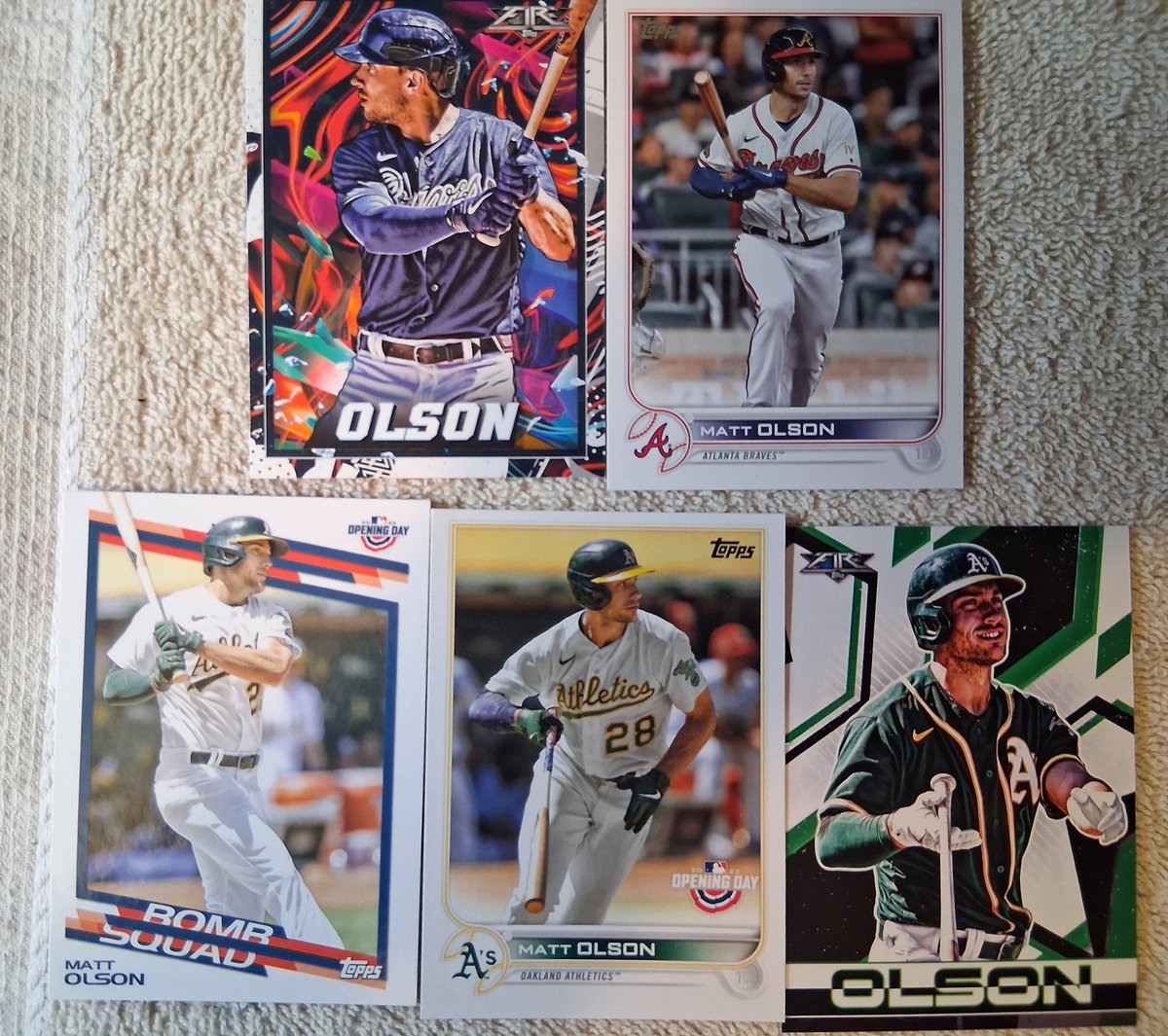 AnthonyR1471564's tweet image. Matt Olson lot .50 #tonyssales #TBBCrew #TBBReposts #thehobby
