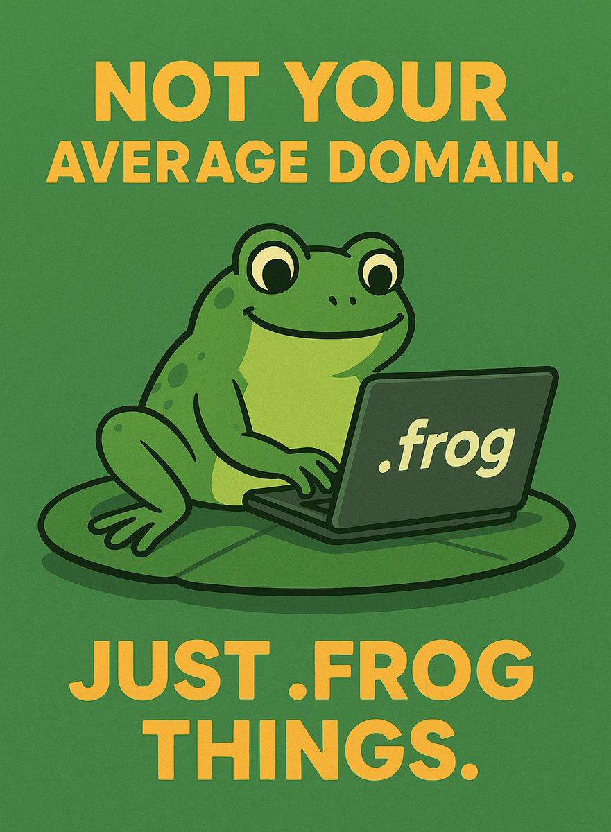 .FROG is a place for those who dare to leap into new ideas, into a more vibrant Web3 future.
So yes, it's not just a cute TLD. It's a small gesture with a big heart 🔥🔥

<a href="/domaprotocol/">Doma Protocol</a> <a href="/D3inc/">D3</a> 
#DomaQuest #Web3Domains