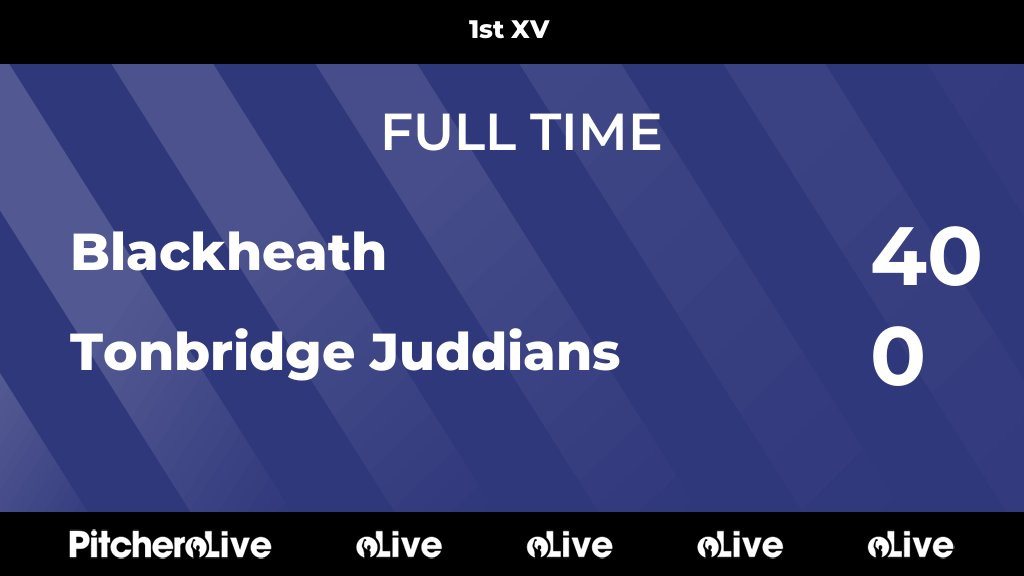 TJRFC's tweet photo. FULL TIME: Blackheath 40 - 0 Tonbridge Juddians
#BLATON #Pitchero
https://t.co/kIQA1RAYgR https://t.co/jtI0avQBUU