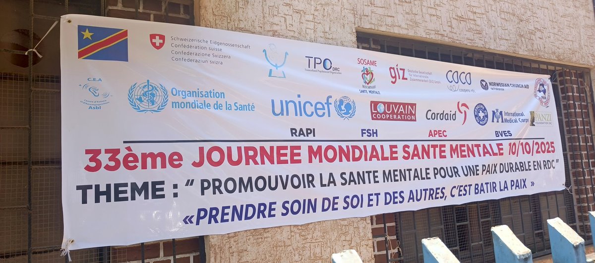 #SudKivu : Selon les données de la DPS, 118 379 cas de #troubles #mentaux ont été recensés entre janvier et juin 2025 dans les structures sanitaires de la province. 10 888 stress post-#traumatique, 6 178 dépression, 2 437 #toxicomanie et 93 cas de #suicide.