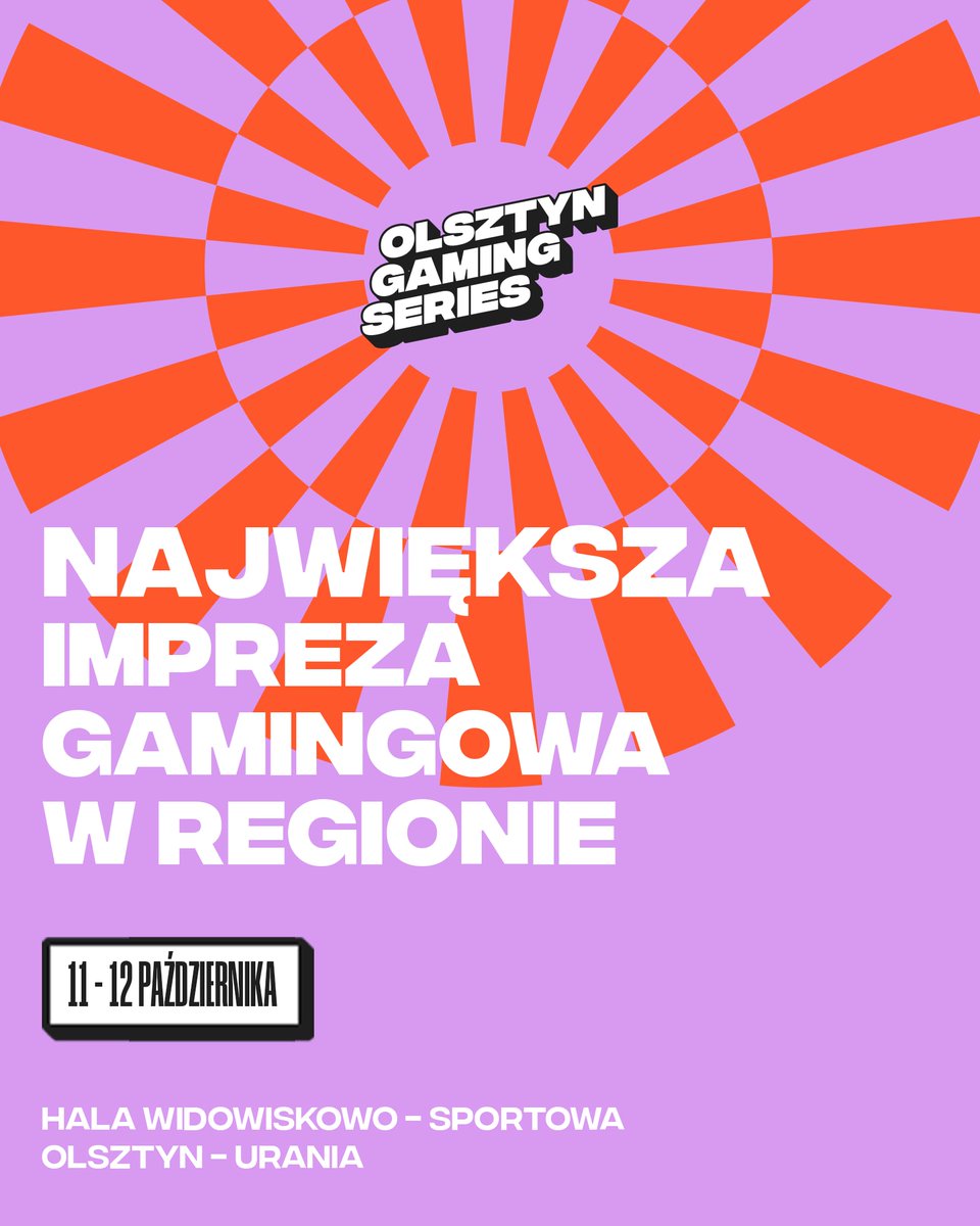 Siema!
Jutro odbędzie się event Olsztyn Gaming Series, na który zostałem zaproszony i będę miał okazję zagrać w turnieju PRO w FC 26!
Oprócz mnie pojawi się tam mnóstwo ciekawych osobistości, więc jeśli chcecie wpaść, zbić piątkę to zapraszamy! 
Transmisja z turnieju na TTV:
