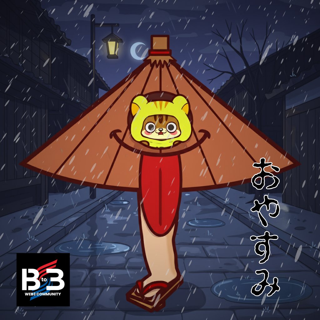 今日は涼しいのでTシャツで寝るのは危険だな
おやすみ

#NFTs #Web3Community
<a href="/B_to_3/">Bto3 〜Web3 Community〜</a>