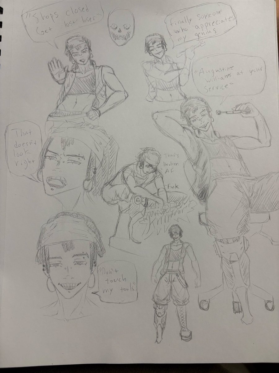 Some sketch books pages of characters. I got really lazy while doing these no lie. 🫠